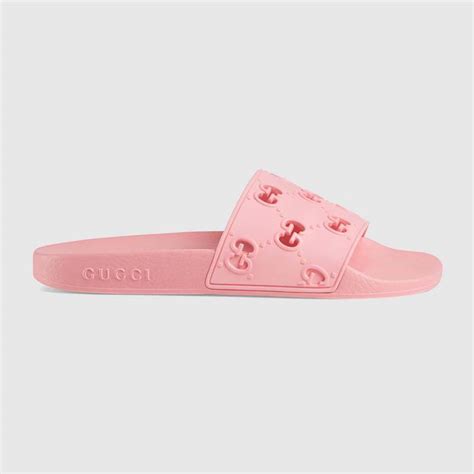 gucci womens rubber slide sandals|Gucci rubber sandals sale.